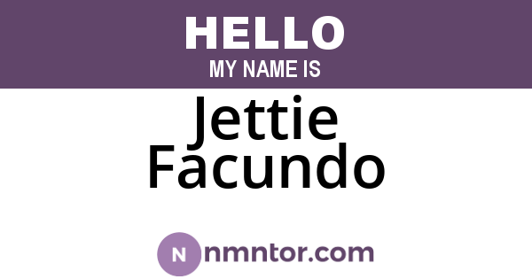 Jettie Facundo