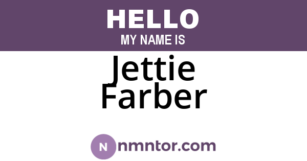 Jettie Farber