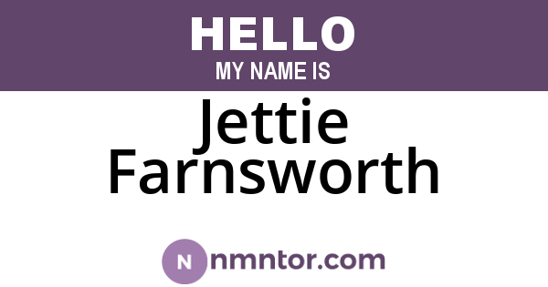 Jettie Farnsworth