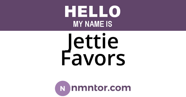 Jettie Favors