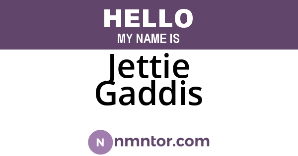 Jettie Gaddis