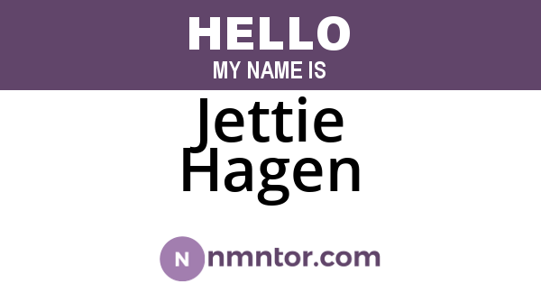 Jettie Hagen