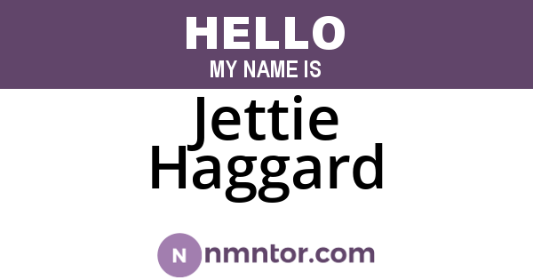 Jettie Haggard