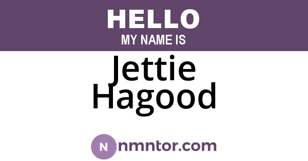 Jettie Hagood