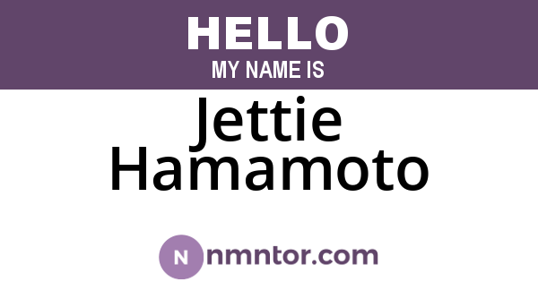 Jettie Hamamoto