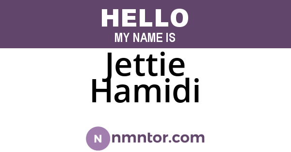 Jettie Hamidi