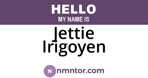 Jettie Irigoyen