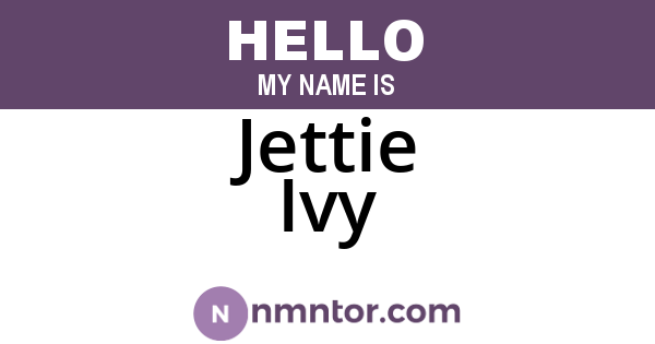 Jettie Ivy
