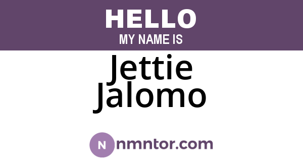 Jettie Jalomo