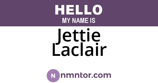 Jettie Laclair