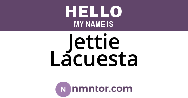Jettie Lacuesta