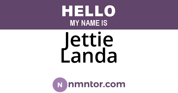 Jettie Landa
