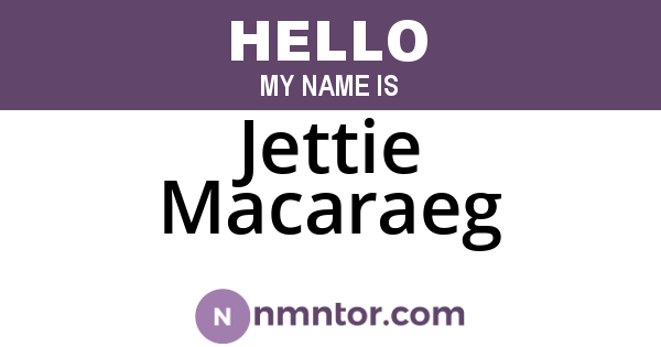 Jettie Macaraeg