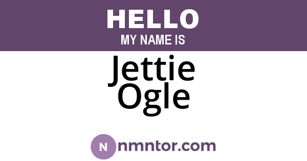 Jettie Ogle