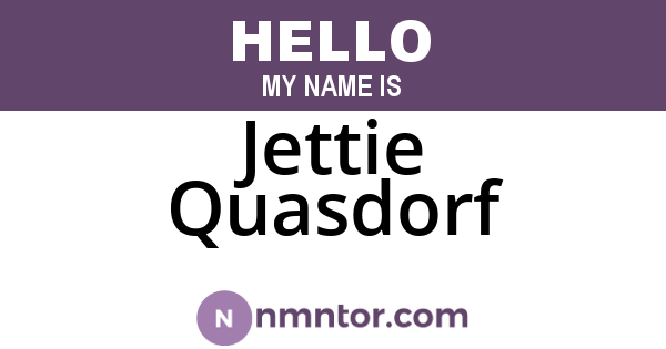 Jettie Quasdorf