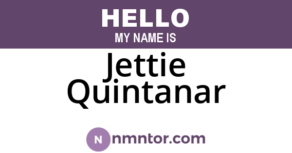 Jettie Quintanar