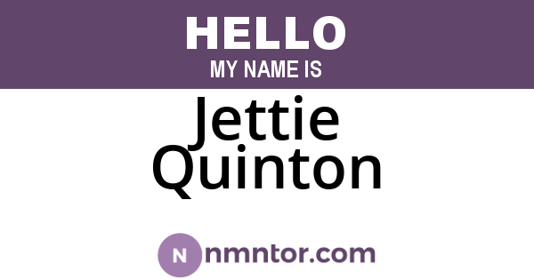 Jettie Quinton