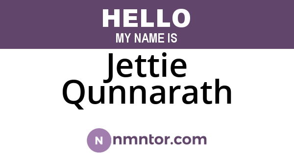 Jettie Qunnarath