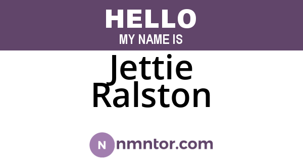 Jettie Ralston