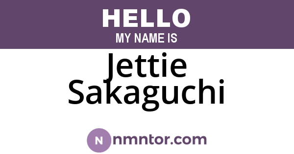 Jettie Sakaguchi