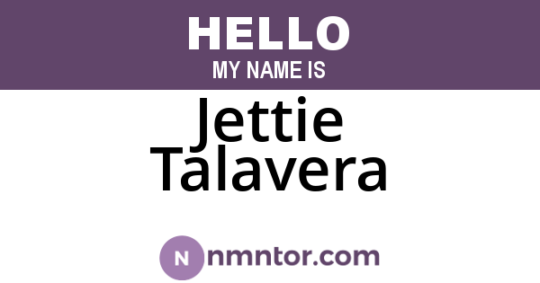 Jettie Talavera