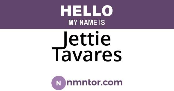 Jettie Tavares