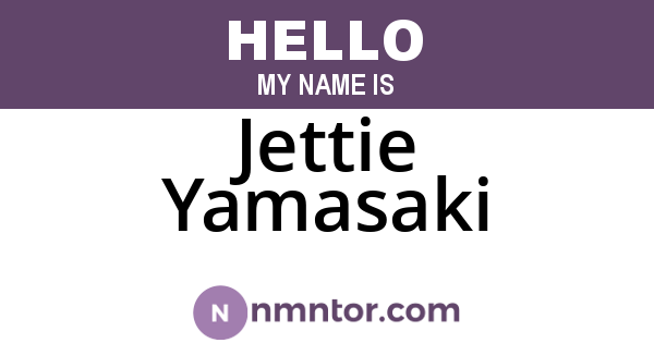Jettie Yamasaki
