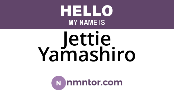 Jettie Yamashiro