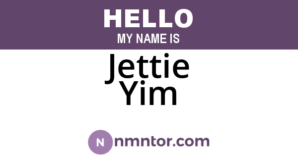 Jettie Yim