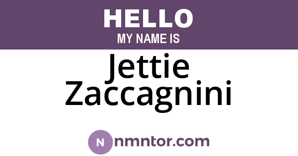 Jettie Zaccagnini