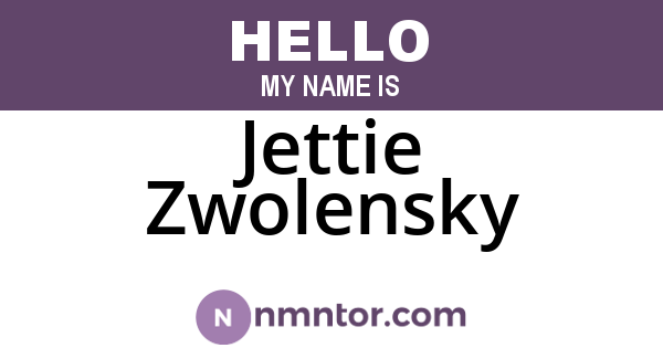 Jettie Zwolensky
