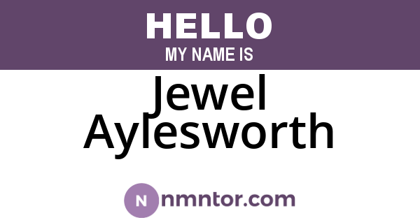 Jewel Aylesworth
