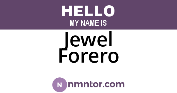 Jewel Forero