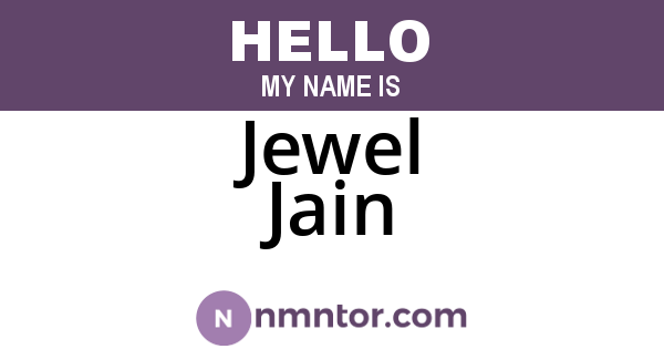 Jewel Jain