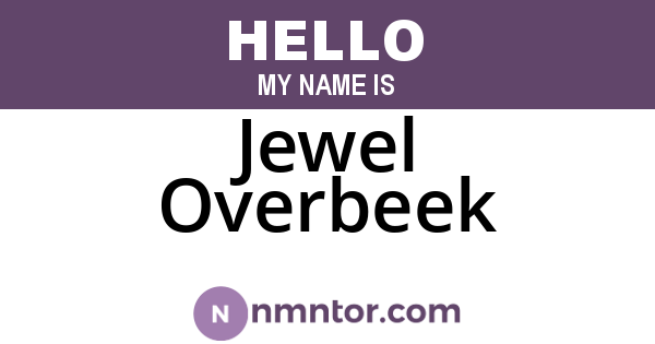 Jewel Overbeek