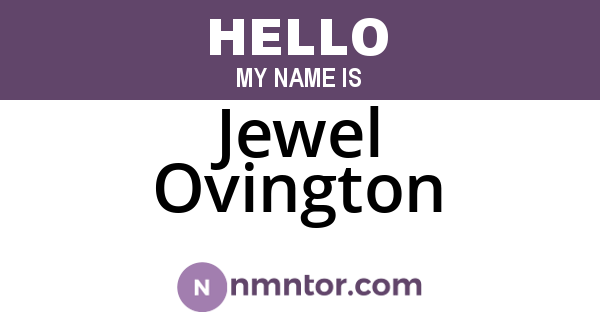 Jewel Ovington