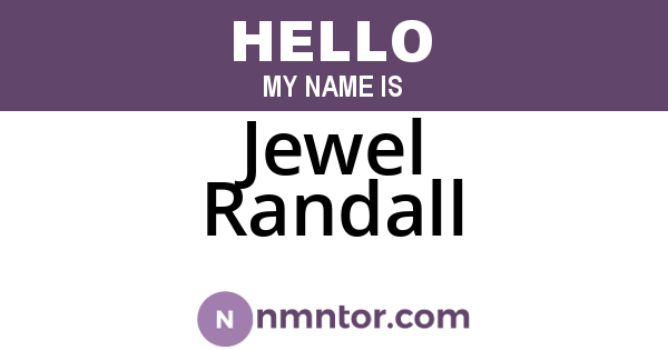 Jewel Randall