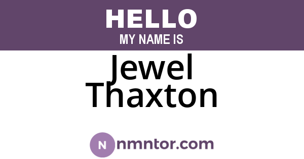 Jewel Thaxton