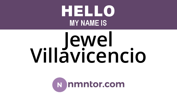 Jewel Villavicencio