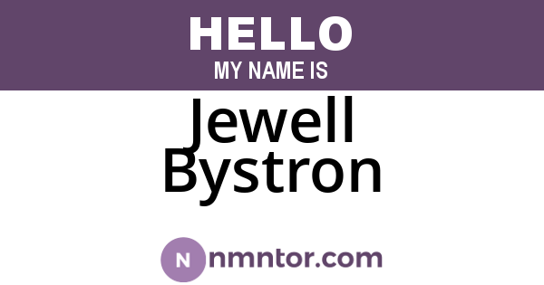 Jewell Bystron