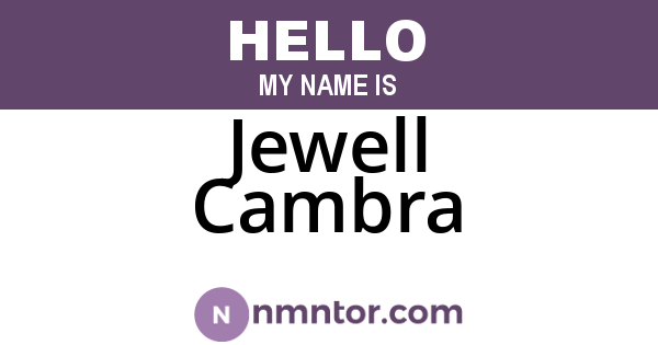 Jewell Cambra