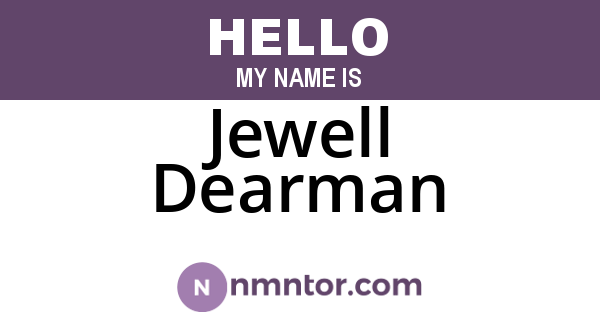 Jewell Dearman