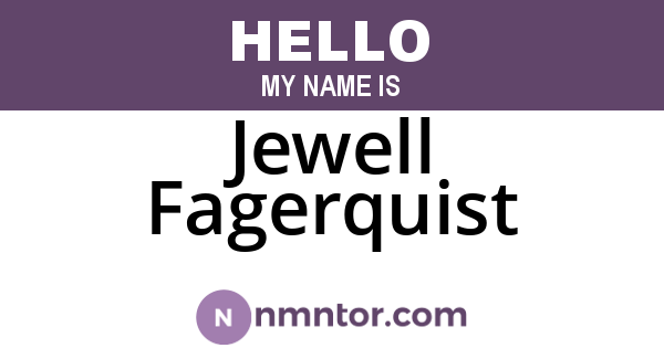 Jewell Fagerquist