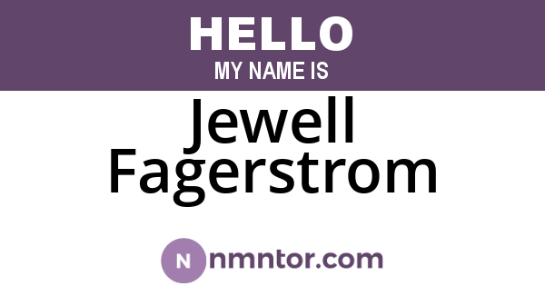 Jewell Fagerstrom