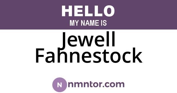 Jewell Fahnestock