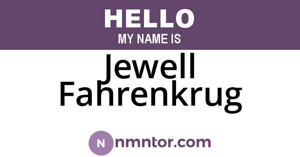 Jewell Fahrenkrug