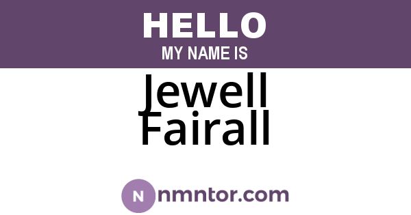 Jewell Fairall