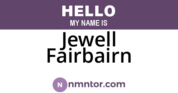 Jewell Fairbairn