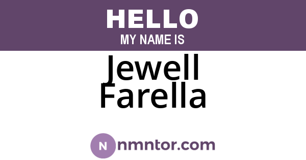 Jewell Farella