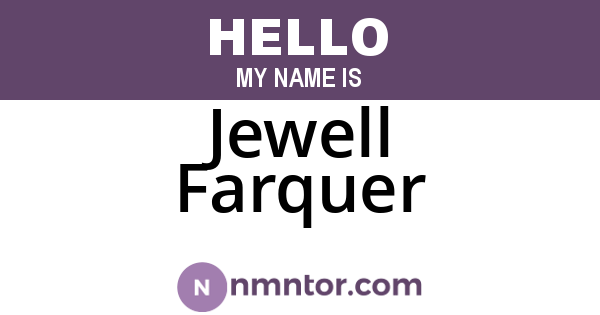 Jewell Farquer